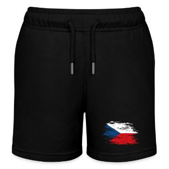 Tschechien Flagge used - Kinder Organic Joggingshorts Mini Bolter von Stanley/Stella - Schwarz - Vorne