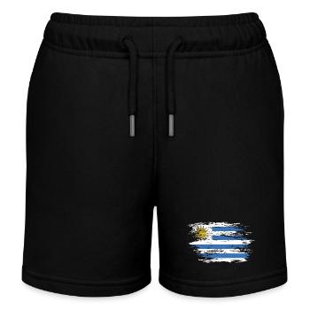 Uruguay flag used - Kids Organic Sweat Shorts by Stanley/Stella - black - Front