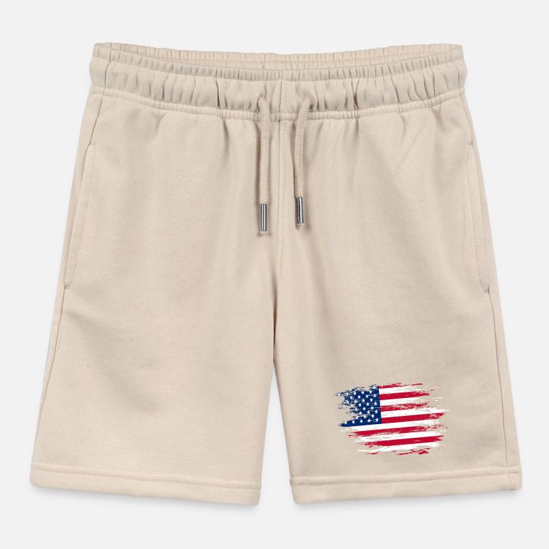 Drapeau des États-Unis utilisé Short de jogging enfant bio Stanley/Stella