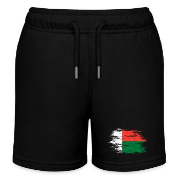 Drapeau de Madagascar utilisé - Short de jogging enfant bio Stanley/Stella - noir - Devant
