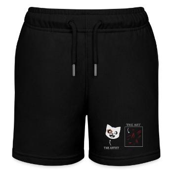 Art félin - Short de jogging enfant bio Stanley/Stella - noir - Devant