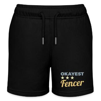 Average fencer - Kids Organic Sweat Shorts by Stanley/Stella - black - Front