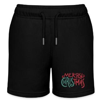 Frohe Weihnachten - Kinder Organic Joggingshorts Mini Bolter von Stanley/Stella - Schwarz - Vorne