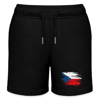 Tschechien Flagge used - Kinder Organic Joggingshorts Mini Bolter von Stanley/Stella - Schwarz - Vorne