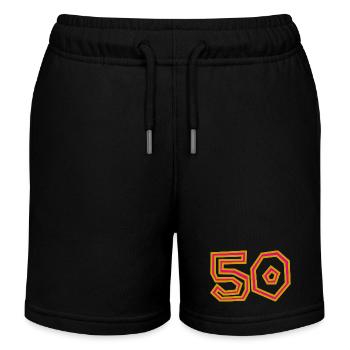50. 50 ANS. 50e ANNIVERSAIRE. ANNIVERSAIRE 50 ANS. - Short de jogging enfant bio Stanley/Stella - noir - Devant