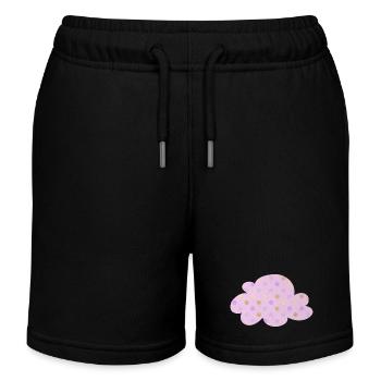 Wolke Punkte Dots Kinderzimmer Wetter rosa Mädchen - Kinder Organic Joggingshorts Mini Bolter von Stanley/Stella - Schwarz - Vorne