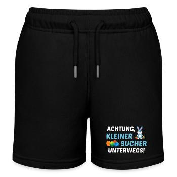 Kleiner Sucher Ostern - Kinder Organic Joggingshorts Mini Bolter von Stanley/Stella - Schwarz - Vorne