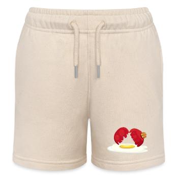 Weihnachtskugel zerbrochenes Ei - Kinder Organic Joggingshorts Mini Bolter von Stanley/Stella - Natur - Vorne