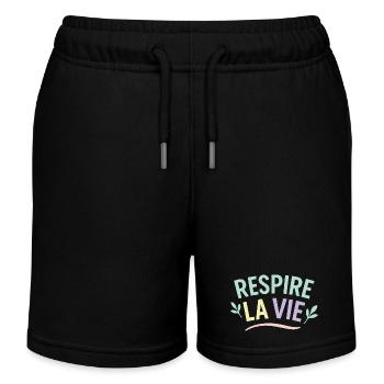 Atmen Sie Leben ein - Kinder Organic Joggingshorts Mini Bolter von Stanley/Stella - Schwarz - Vorne