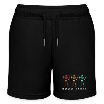 Arm Fracture Halloween Skeleton Bone Bone Fracture - Kids Organic Sweat Shorts by Stanley/Stella - black - Front