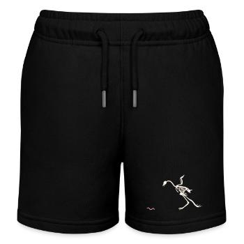 Free and Happy Shelled Hen - Kids Organic Sweat Shorts by Stanley/Stella - black - Front