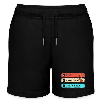 Kilt Scotland Scotland Jupe Tartan - Short de jogging enfant bio Stanley/Stella - noir - Devant