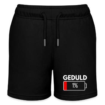 Patience 1% Funny Sayings Sarcasm Irony  - Kinder Organic Joggingshorts Mini Bolter von Stanley/Stella - Schwarz - Vorne