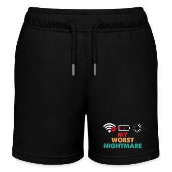 Mein schlimmster Albtraum Gaming Lover Gamer Videospiele - Kinder Organic Joggingshorts Mini Bolter von Stanley/Stella - Schwarz - Vorne