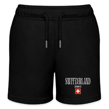 Schweizer Herkunft, ich liebe die Schweiz - Kinder Organic Joggingshorts Mini Bolter von Stanley/Stella - Schwarz - Vorne