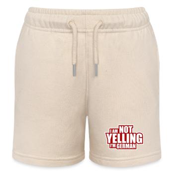I Am Not Yelling I'm German Lustig Deutsch Spruch - Kinder Organic Joggingshorts Mini Bolter von Stanley/Stella - Natur - Vorne
