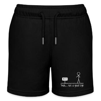 Yeah Not A Good Sign Stick Figure Humor Jokes - Short de jogging enfant bio Stanley/Stella - noir - Devant