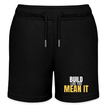 Bau so, als meinst du es Motivationsstudio. - Kinder Organic Joggingshorts Mini Bolter von Stanley/Stella - Schwarz - Vorne