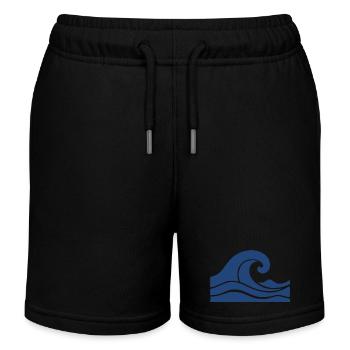 Cadeau de vacances Wave Minimal Sea Beach - Short de jogging enfant bio Stanley/Stella - noir - Devant