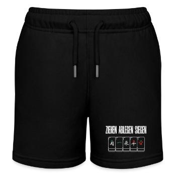 Ziehen Ablegen Siegen - Kinder Organic Joggingshorts Mini Bolter von Stanley/Stella - Schwarz - Vorne