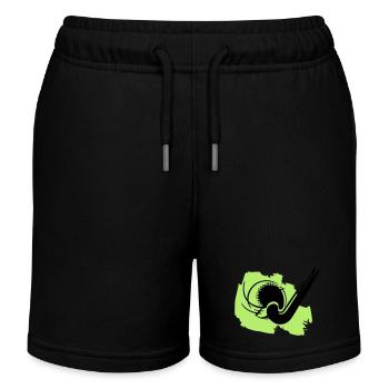 Hockey stick and ball - Kids Organic Sweat Shorts by Stanley/Stella - black - Front