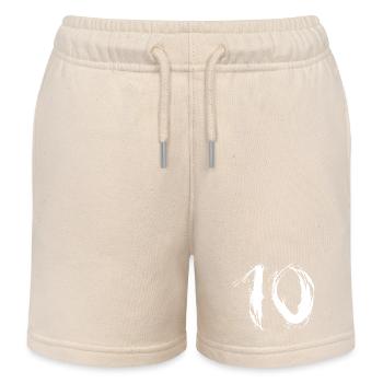 Tendance vecteur numéro dix numéro 10 - Short de jogging enfant bio Stanley/Stella - écru doux - Devant