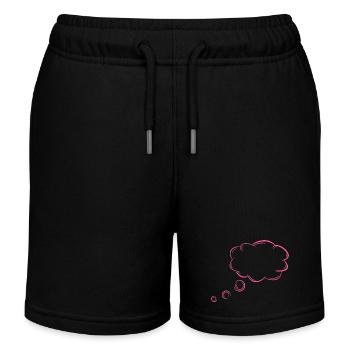 Gedankenblase Blase Gedanken Rosa - Kinder Organic Joggingshorts Mini Bolter von Stanley/Stella - Schwarz - Vorne