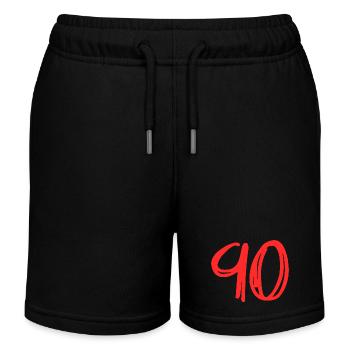 90 YEARS. 90TH ANNIVERSARY. BIRTHDAY 90 YEARS. 90 - Kids Organic Sweat Shorts by Stanley/Stella - black - Front