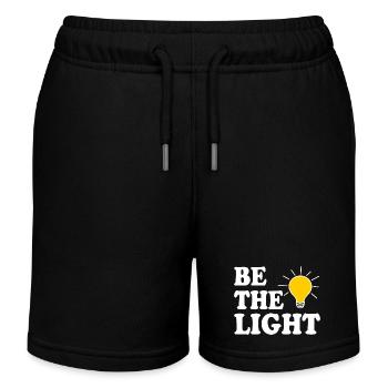 Be the light - Kids Organic Sweat Shorts by Stanley/Stella - black - Front