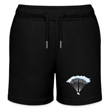 Parachutiste en silhouette nuageuse - Short de jogging enfant bio Stanley/Stella - noir - Devant