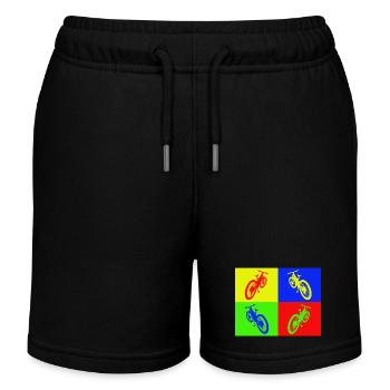 MTB Pop Art color - Kinder Organic Joggingshorts Mini Bolter von Stanley/Stella - Schwarz - Vorne