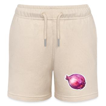 Oignon rouge - Short de jogging enfant bio Stanley/Stella - écru doux - Devant