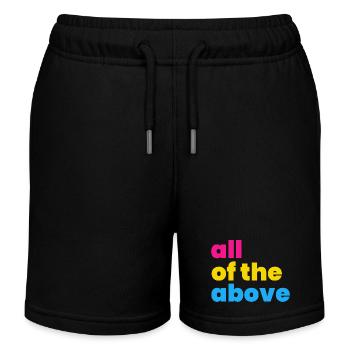 Pansexueller Stolz Alle oben genannten LGBTQ-Pan-Flaggen - Kinder Organic Joggingshorts Mini Bolter von Stanley/Stella - Schwarz - Vorne