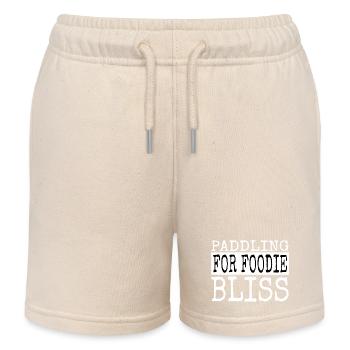 Paddleboarding Tips Food Blogs Happy - Kids Organic Sweat Shorts by Stanley/Stella - soft Ecru - Front