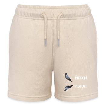 Taubentaube - lustiger Humor - Kinder Organic Joggingshorts Mini Bolter von Stanley/Stella - Natur - Vorne