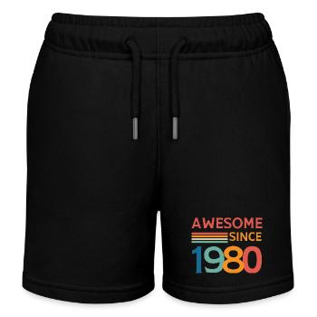 Awesome since 1980 - Kids Organic Sweat Shorts by Stanley/Stella - black - Front