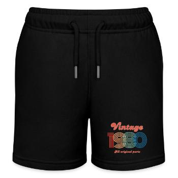 Vintage-Teile aus den 1980ern, alle Originalteile - Kinder Organic Joggingshorts Mini Bolter von Stanley/Stella - Schwarz - Vorne