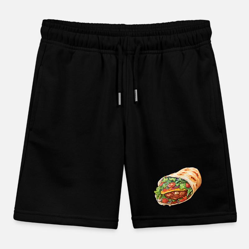 Kebab roll Kids Organic Sweat Shorts by Stanley/Stella