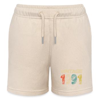Vintage 1991 Retro - Bestseller - Kinder Organic Joggingshorts Mini Bolter von Stanley/Stella - Natur - Vorne