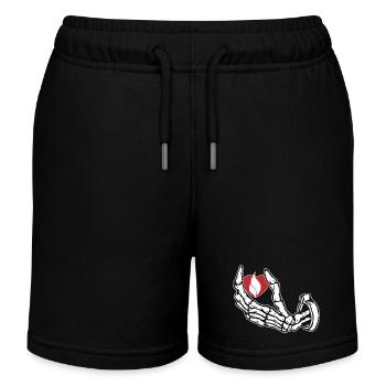 Herz in Flammen - Heart On Fire - Kids Organic Sweat Shorts by Stanley/Stella - black - Front