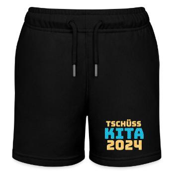 Tschüss Kita 2024 - Kinder Organic Joggingshorts Mini Bolter von Stanley/Stella - Schwarz - Vorne