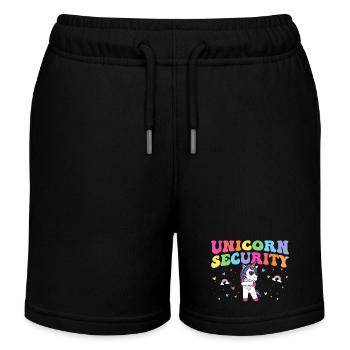 Costume de sécurité de licorne pour protéger maman sœur - Short de jogging enfant bio Stanley/Stella - noir - Devant