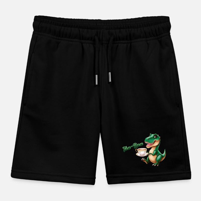 Tea-Rex |T-Rex | Rex | Dinosaur | Pun Kids Organic Sweat Shorts by Stanley/Stella