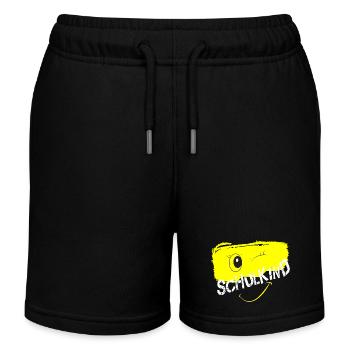 Schulkind 2025 Relaxed Fit Unisex Organic - Kinder Organic Joggingshorts Mini Bolter von Stanley/Stella - Schwarz - Vorne