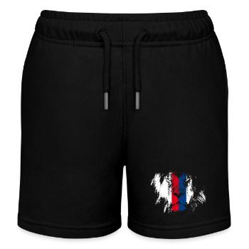 Löwe von Lyon. Frankreich - Kinder Organic Joggingshorts Mini Bolter von Stanley/Stella - Schwarz - Vorne