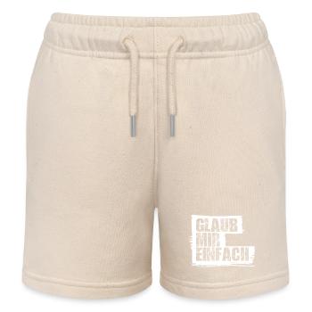 Glaub mir einfach! - Kinder Organic Joggingshorts Mini Bolter von Stanley/Stella - Natur - Vorne