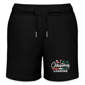 Christmas Loading Loading Bar Christmas - Kids Organic Sweat Shorts by Stanley/Stella - black - Front