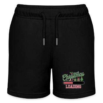 Christmas Loading Loading Bar Christmas - Kids Organic Sweat Shorts by Stanley/Stella - black - Front