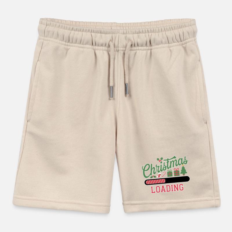 Christmas Loading Loading Bar Christmas Kids Organic Sweat Shorts by Stanley/Stella
