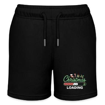 Christmas Loading Loading Bar Christmas - Kids Organic Sweat Shorts by Stanley/Stella - black - Front